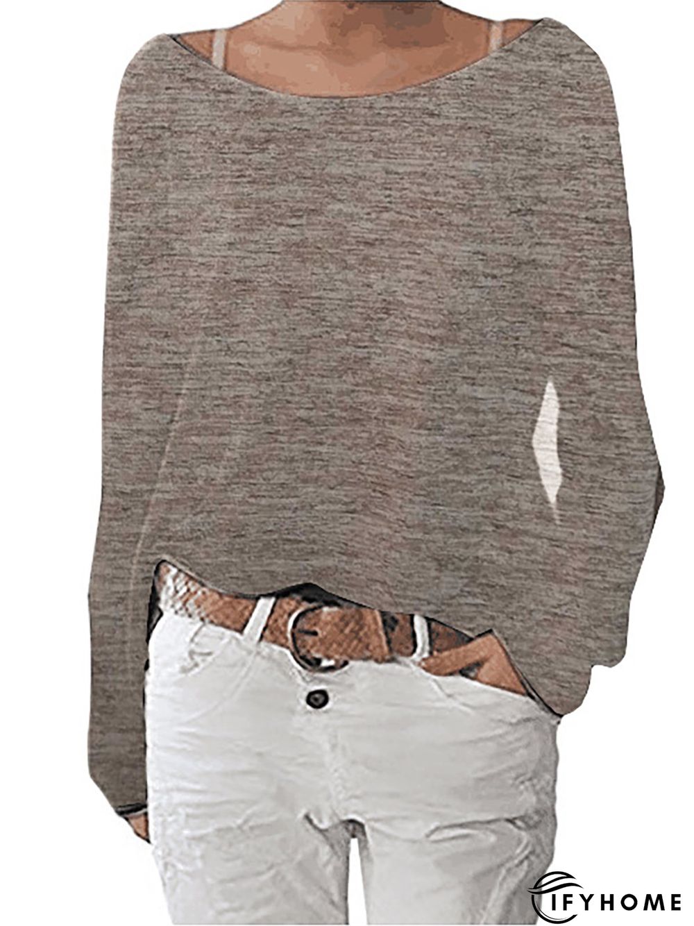 Long Sleeve Crew Neck Cotton T-shirt | IFYHOME