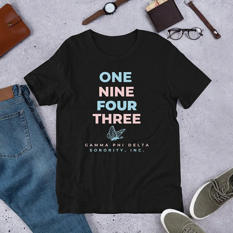 One Nine Four Three Gamma Phi Delta, T-shirt,