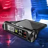 Tire Pressure Monitoring System with 4 External Sensors Tire Pressure Monitor Digital LCD Display Solar Charging for Sedan RV Trailer Truck
