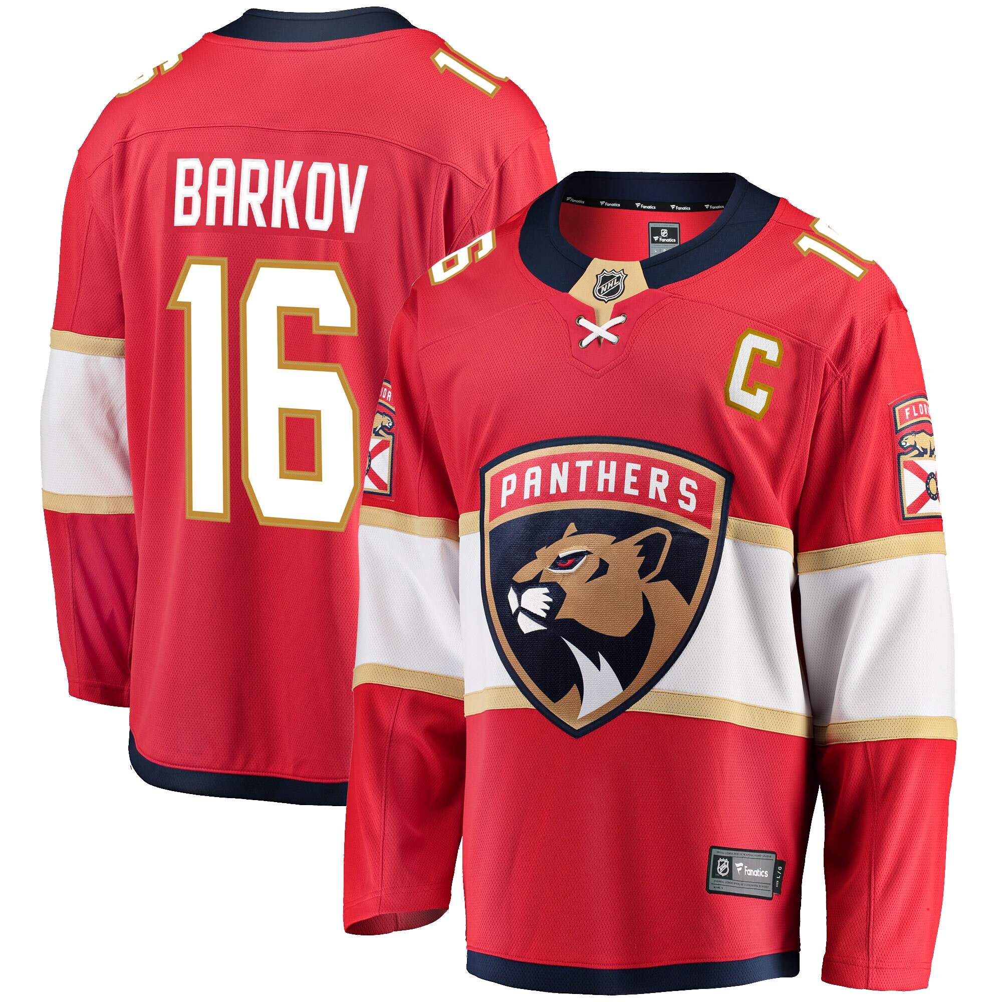 Aleksander Barkov Florida Panthers Fanatics Captain Patch Home Breakaway Jersey – Red mysite
