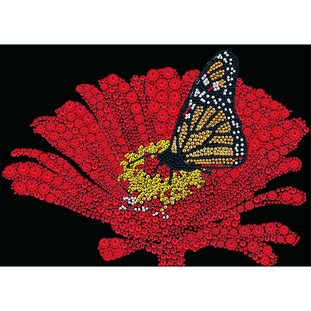 

Flower Butterfly - Crystal Special Shaped Diamond Painting - 40*30CM, 501 Original