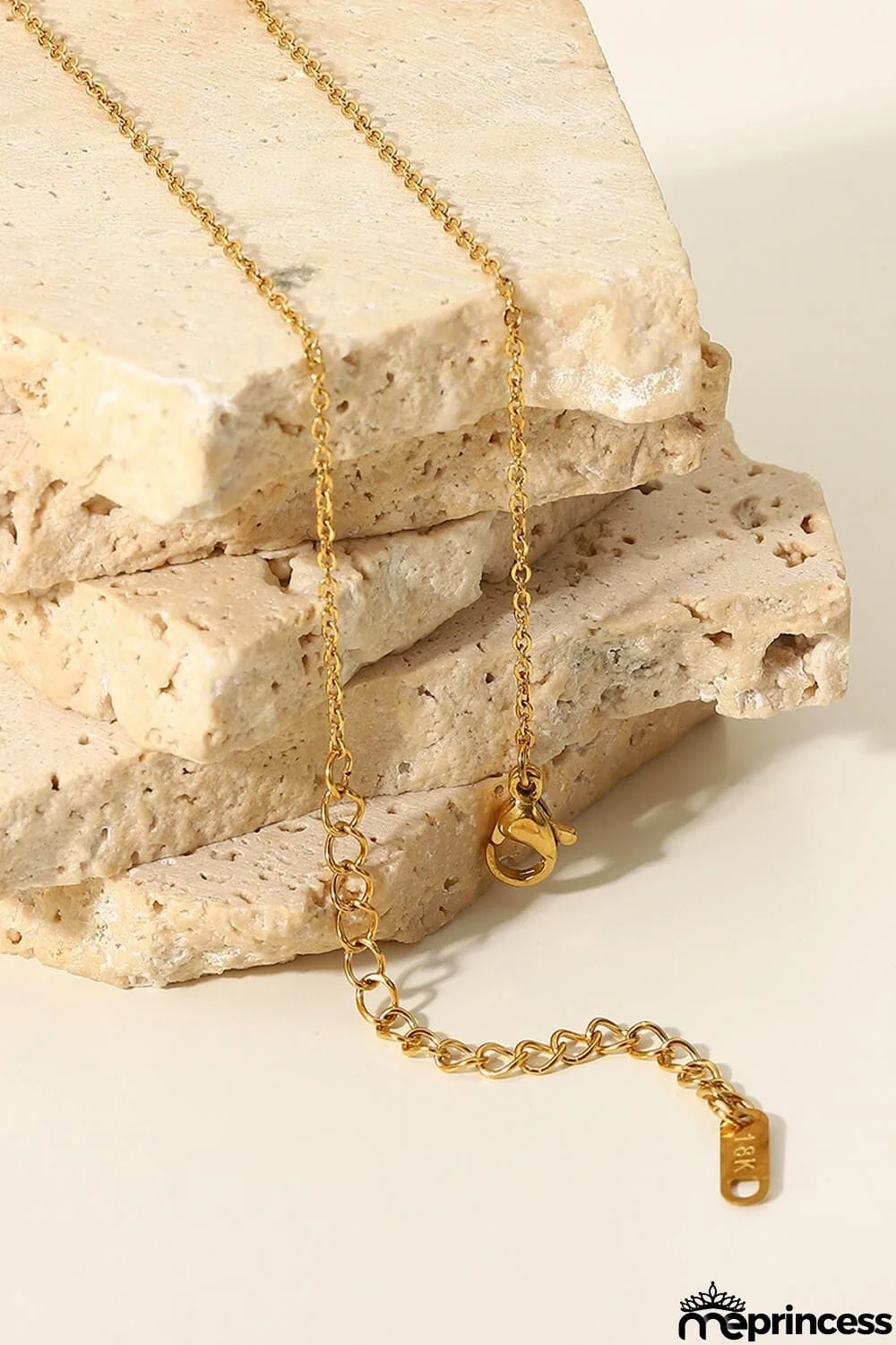 18K Gold Plated Inlaid Zircon Pendant Necklace