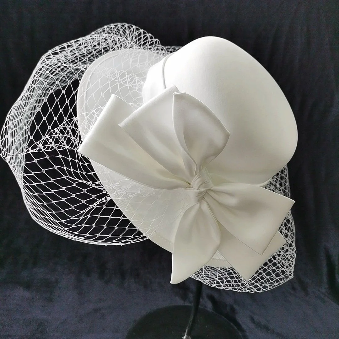 French Net Gauze Dressings Travel Women Accessories Cloche Hat