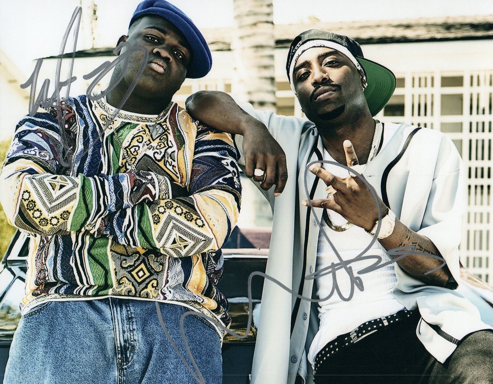 WAVYY JONEZ & MARCC ROSE SIGNED UNSOLVED THE MURDERS OF TUPAC & B.I.G 8x10 Photo Poster painting