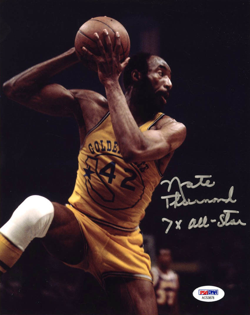 Nate Thurmond SIGNED 8x10 Photo Poster painting + INSC Golden State Warriors PSA/DNA AUTOGRAPHED