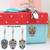 4pcs Diamond Painting Skull Ornament Keychain