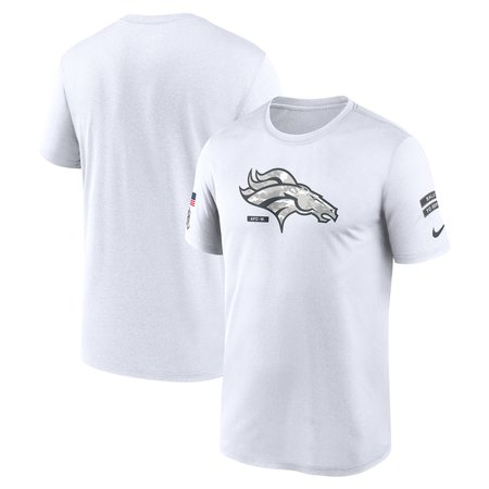 Men's Denver Broncos  White 2024 Salute To Service Legend Performance T-Shirt