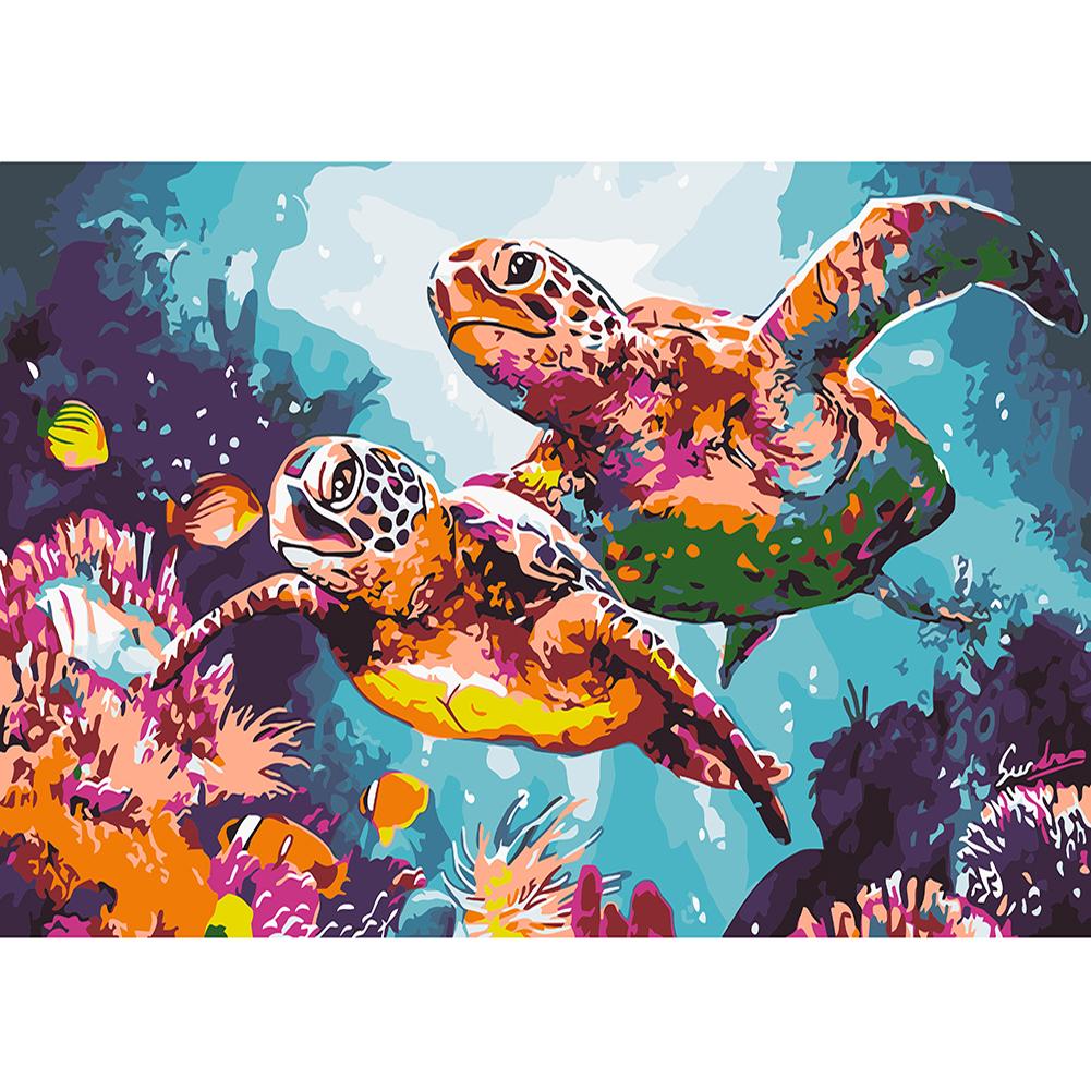 

40*50CM Paint By Numbers-Sea Turtle, 501 Original
