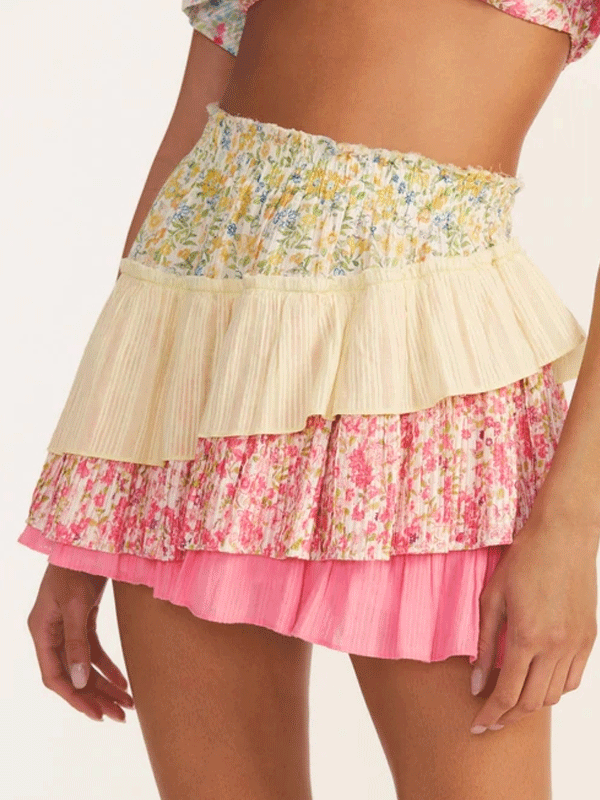 Matching color printing skirt