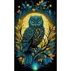 >SALE<Full Embroidery Cotton Thread11CT Print Moonlight Owl Cross Stitch Kit 50x80cm