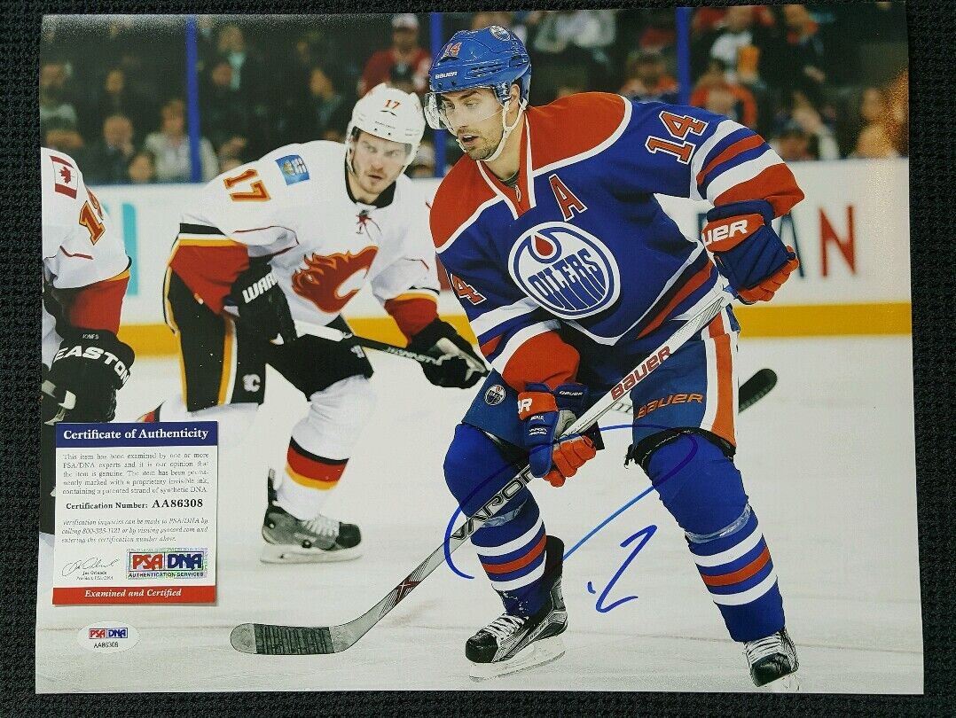 JORDAN EBERLE Autographed Edmond Oilers 11x14 Photo Poster painting. PSA