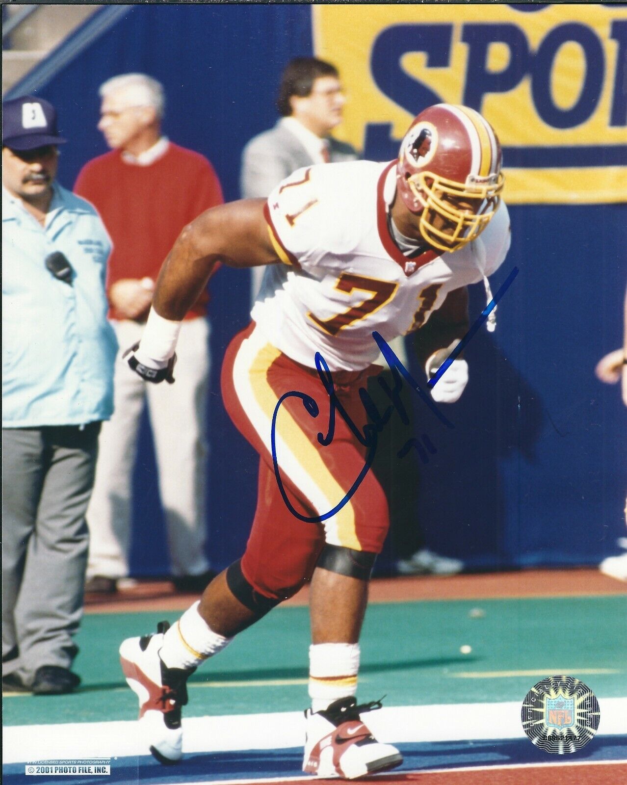 Autographed 8x10 CHARLES MANN Washington Redskins Photo Poster painting - w/COA