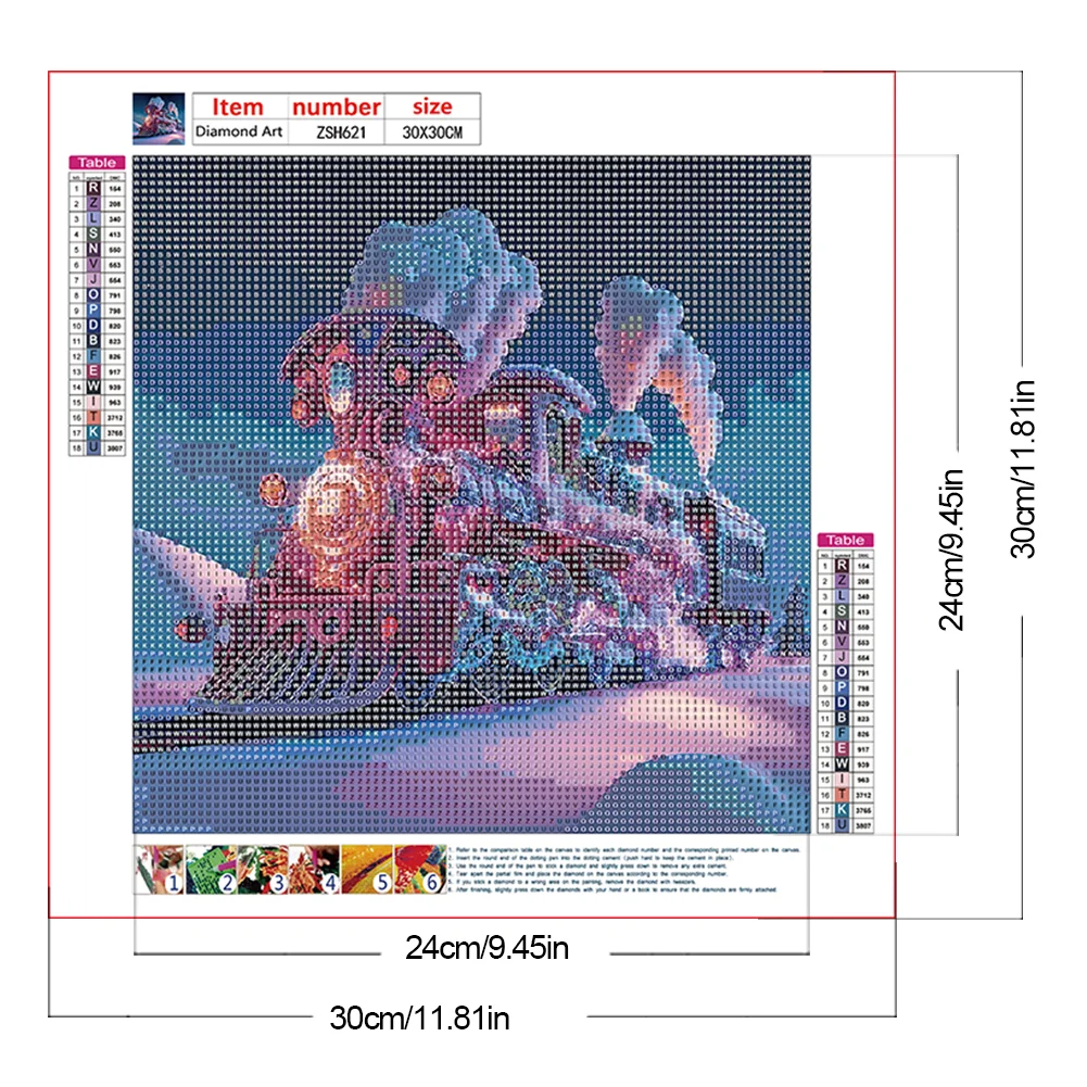 Diamond Painting - Full Round Drill - Train(Canvas|30*30cm)