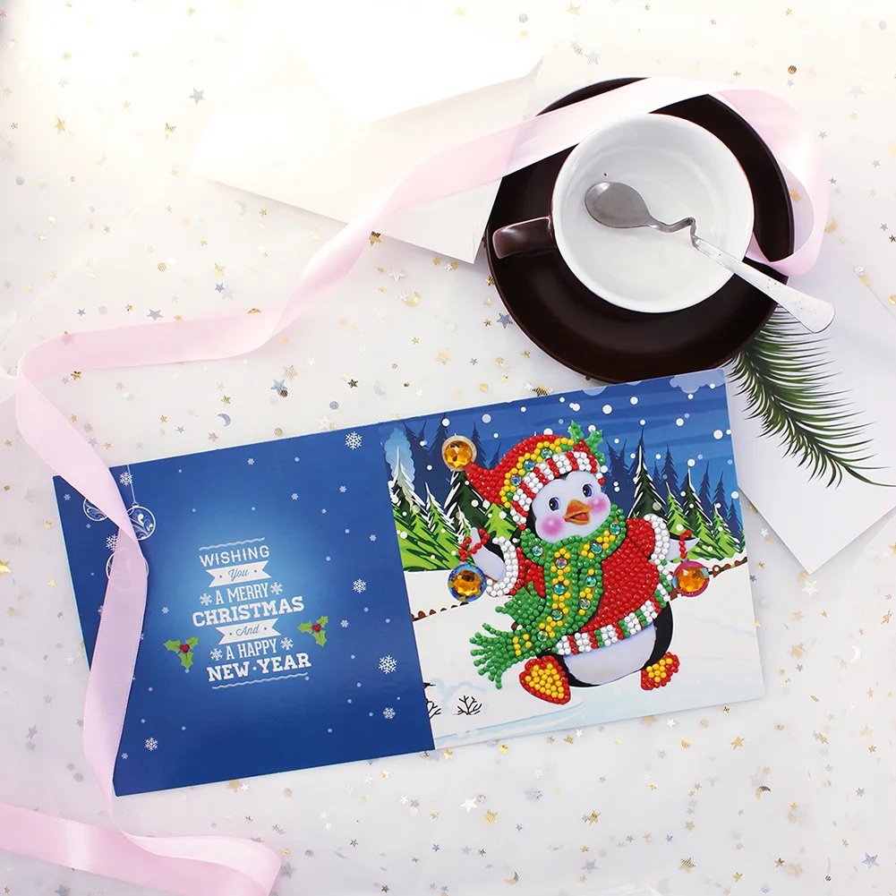 8pc 5D DIY Diamond Painting Greeting Card Special Shaped Birthday Xmas Gift