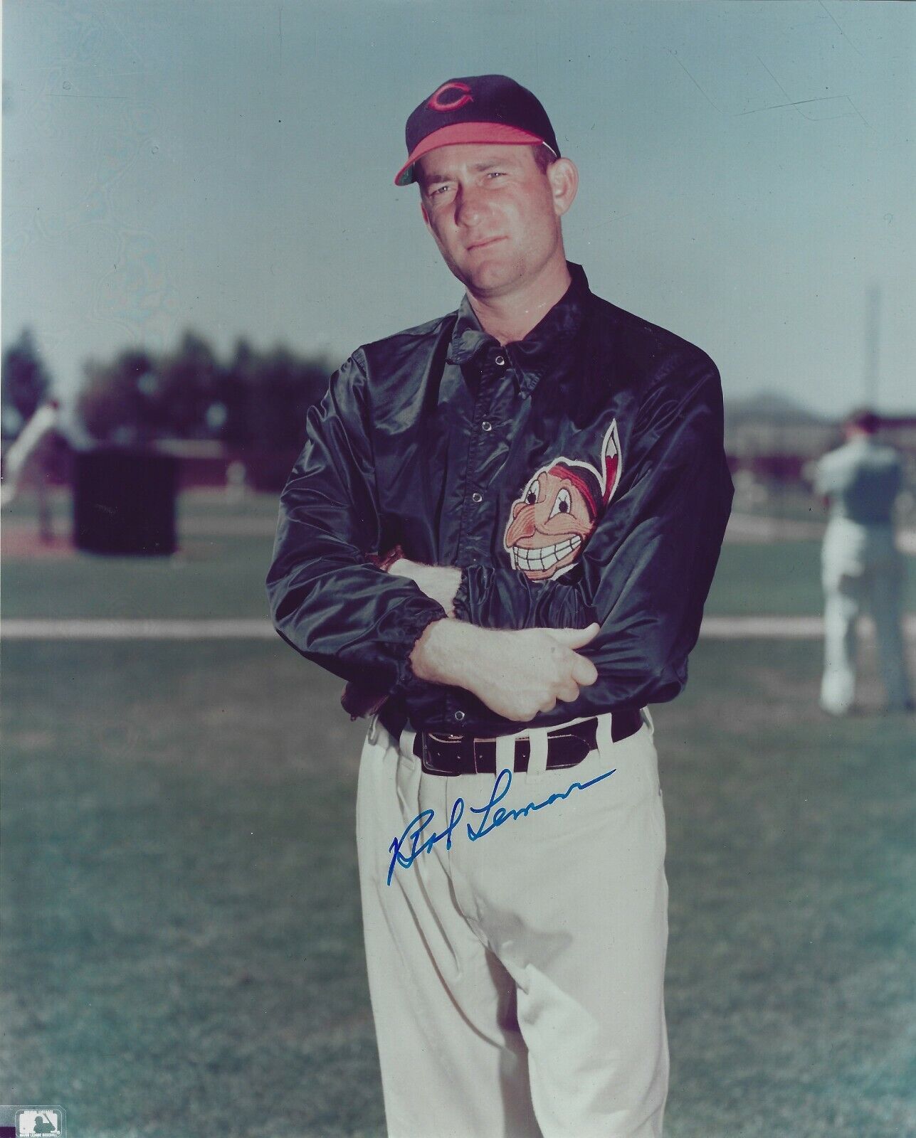 Signed 8x10 BOB LEMON 8X10 Cleveland Indians Photo Poster painting - COA