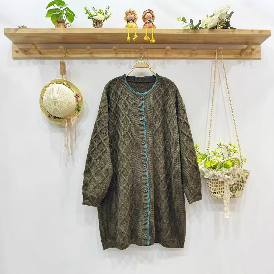 Chicfifth Sweater Women Winter Long Sleeve High Quality Autumn Vintage Top Knitted Cardigan