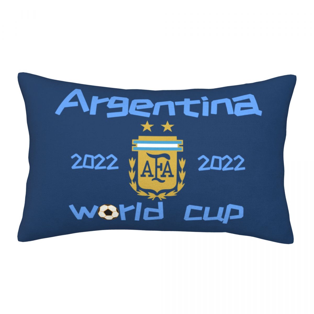 Argentina 2022 World Cup Team Logo Rectangular Printed Pillow Cases