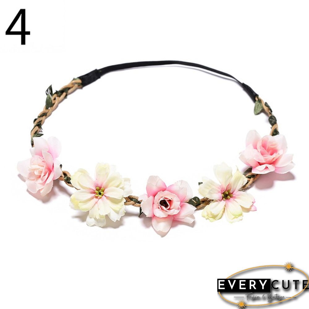 New Fashion 1pcs Women Charm Flower Tiara Wedding Floral Headband Hair Accessories Bridal Garland Princess Wreath Girls Crown Headdress Party