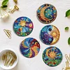 Ein Set (8 Stück) Sonne und Mond aus Holz - 5d DIY Craft Untersetzer