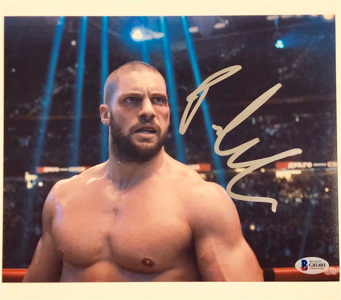 FLORIAN MUNTEANU aka Viktor Drago CREED 2 Signed 8x10 Photo Poster painting D ~ Beckett BAS COA