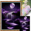 (US Only)Waterfall Printed Cross Stitch Kit 40x60cm DIY 14CT Thread Art Needlework Decor