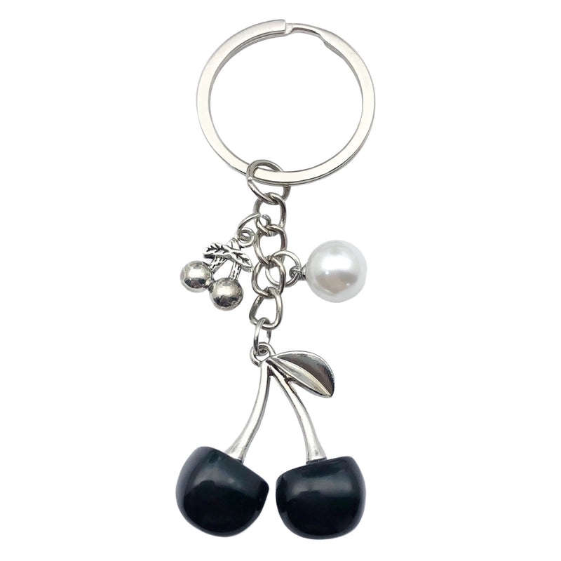 Elegant Minimalist Cherry Alloy Keychain