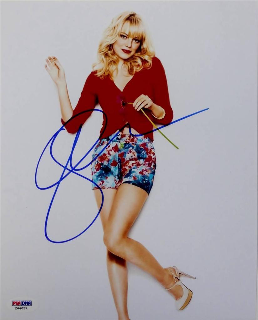 Emma Stone Signed 8x10 Photo Poster painting PSA/DNA Amazing Spider Man Superbad Auto B