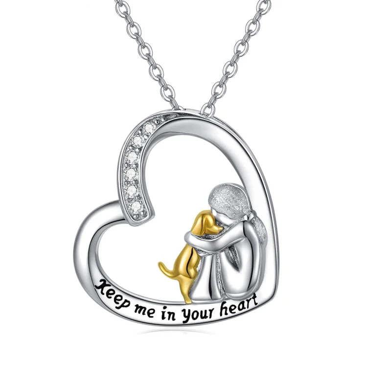 Let Me Be In Your Heart Shaped Pet Necklace
