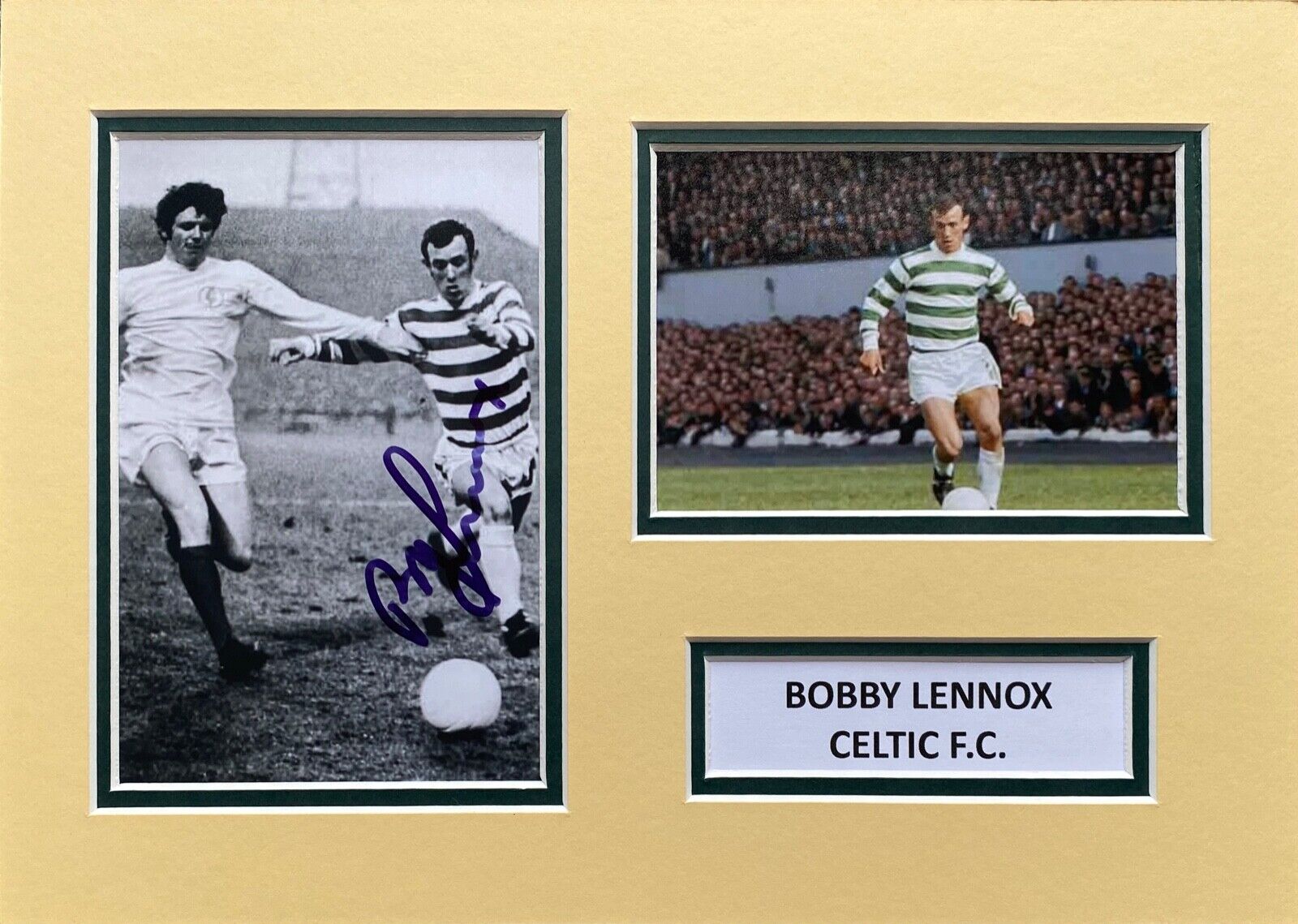 BOBBY LENNOX HAND SIGNED A4 Photo Poster painting MOUNT DISPLAY CELTIC AUTOGRAPH FOOTBALL 1