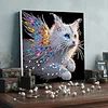 Framed Diamond Painting - Special Shaped - Cat (25x25cm)