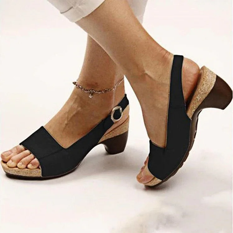 Orthopedic Women Sandal Breathable Arch Support Wedge Slip On Vintage Summer