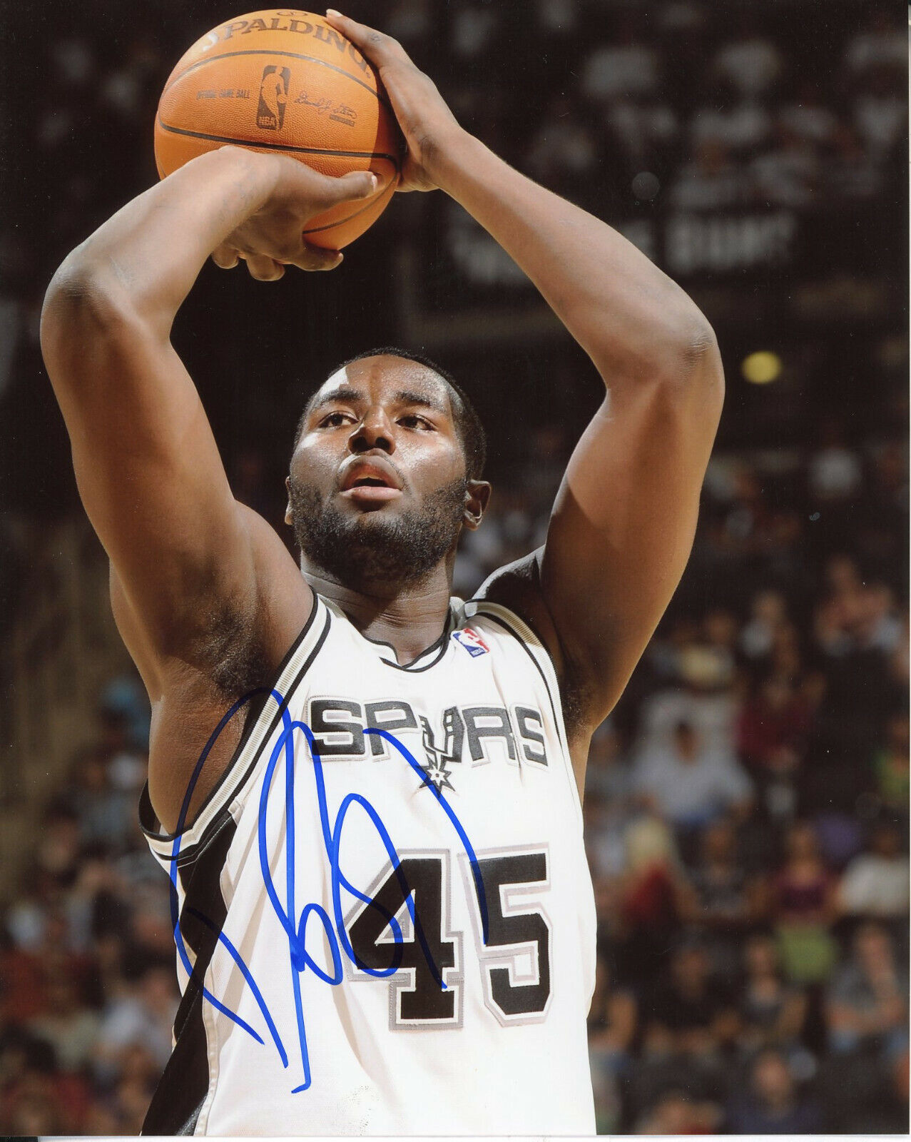 DeJuan Blair Autographed 8x10 San Antonio Spurs#S1338