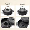 Cast Iron Roasted Sweet Potato Pan W/Lid Garlic Roaster for Picnic Camping Patio