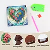 Wooden DIY Flower Parrot Diamond Painting Kit Note Box with 160 Papers Gifts