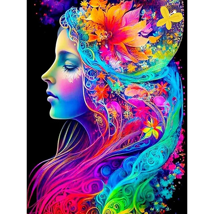 Daughter Of Nature 30*40CM (Canvas) Full Round Drill Diamond Painting gbfke