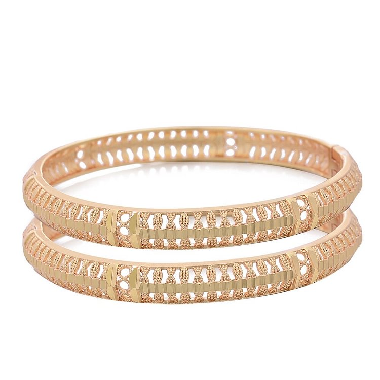 Bangles Ethiopian Gold Color Bangle For Women Dubai Bride Wedding Bracelets
