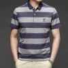 classic striped business casual polo