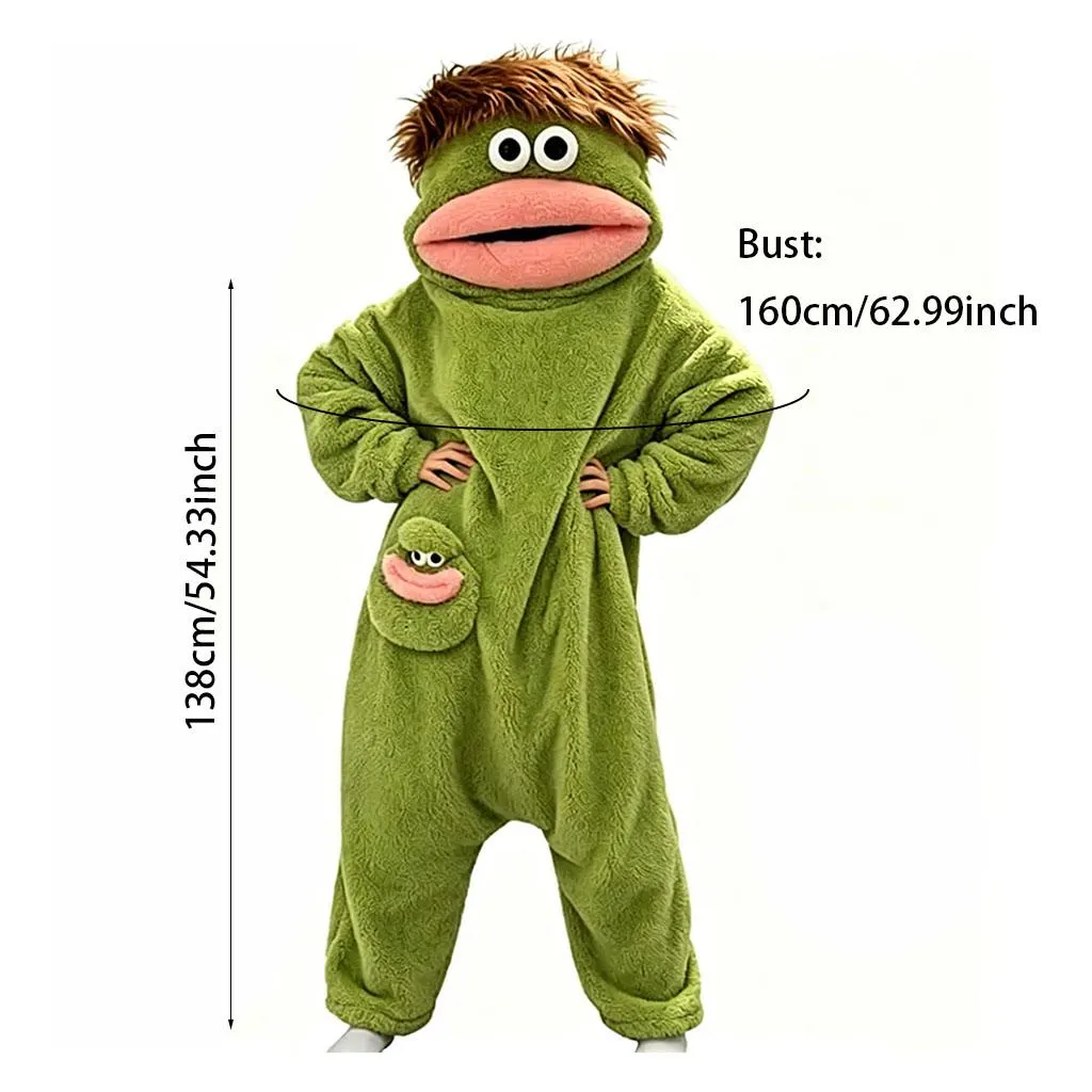 Msrlassn Mid Year Sale Cute Monster Wearable Blanket Hoodie for Women Men, Soft Sugar Fleece Loose Pullover Warm Cozy Home Loungewear Funny Pajamas, Father's Day Gift Perfect for Home & Parties Halloween, One Size for Women Men
