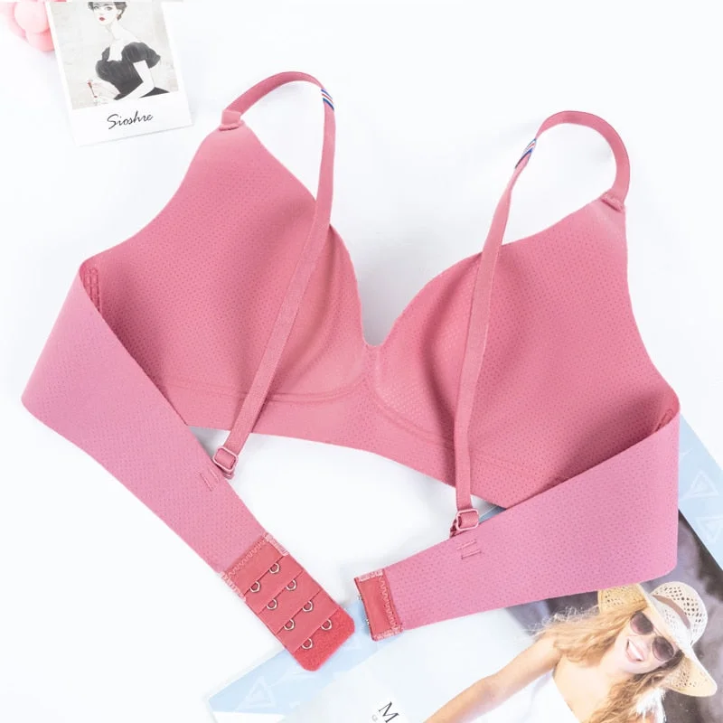 Women Sexy Seamless Bra Push Up Bras Wireles Lingerie Fashion Underwear Deep U Bralette Brassiere Female Women's Intimates