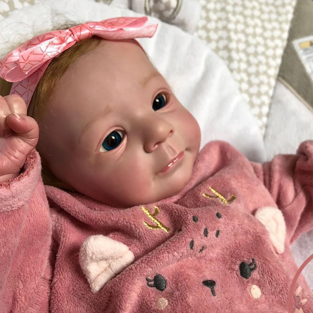 18'' Realistic And Lifelike Reborn Baby Newborn Eyes Opened Girl Doll Named Polu Baby