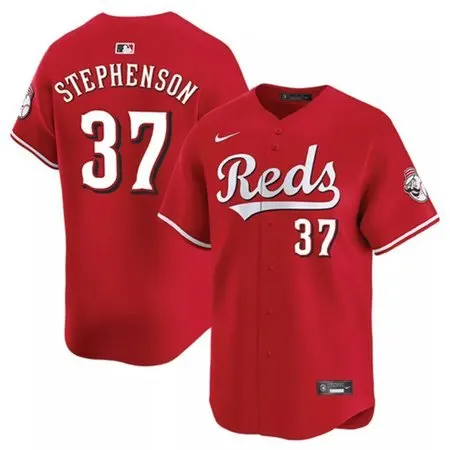 Men's Cincinnati Reds #37 Tyler Stephenson  Red Home Limited Player Jersey