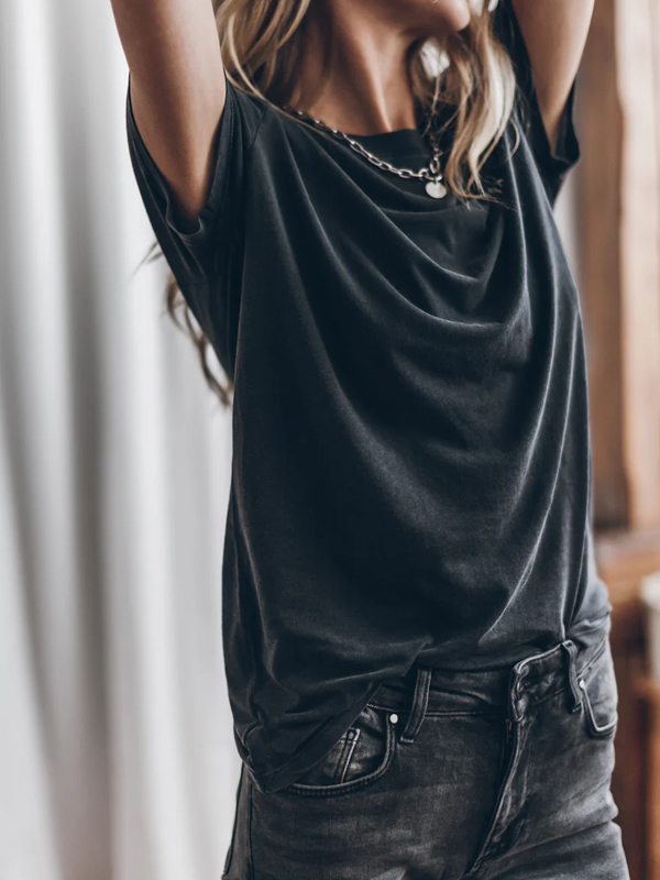 Retro Round Neck Shoulder Pullover For Ladies tjj Shicloths