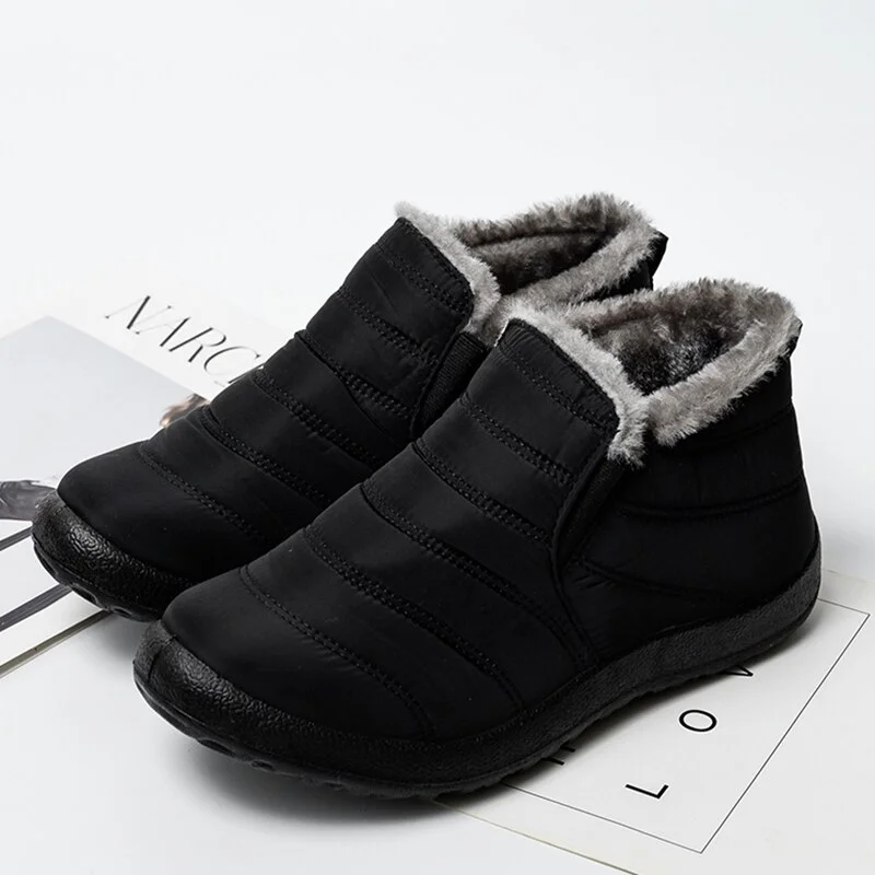 Qengg Men Casual Shoes Sneakers Warm Winter Shoes Men Walking Men Fashion Sneakers Slip On Driving Shoes Waterproof Male Sneakers