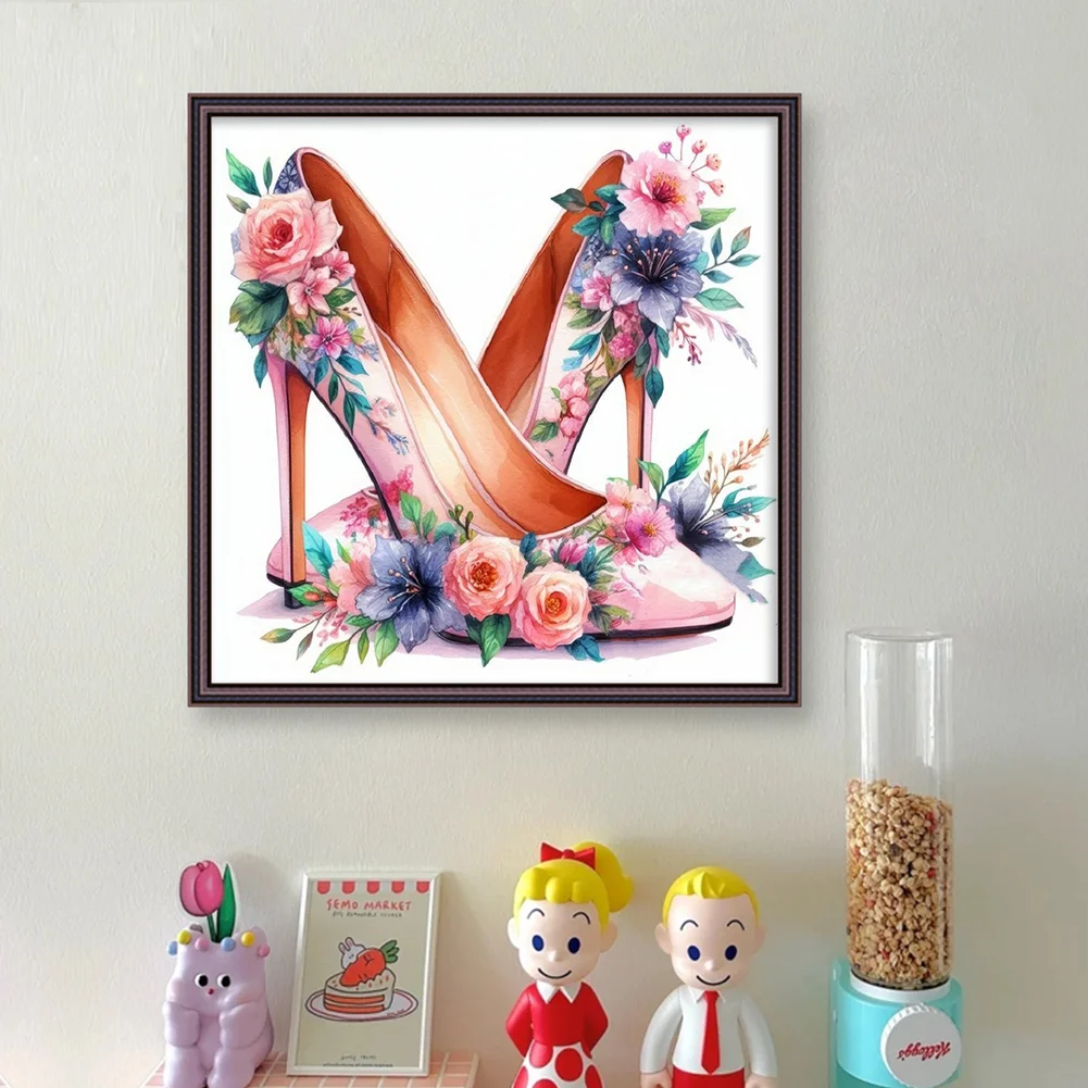 11CT Full Stamped Cross Stitch - High Heel(Canvas|40*40CM)