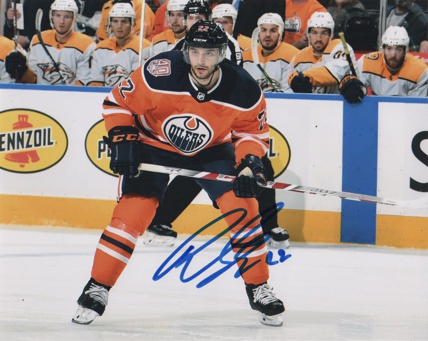 Edmonton Oilers Tobias Rieder Autographed Signed 8x10 NHL Photo Poster painting COA #3