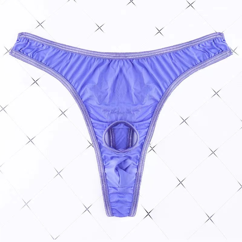 Men's Open Low-Rise Ice Silk Thong