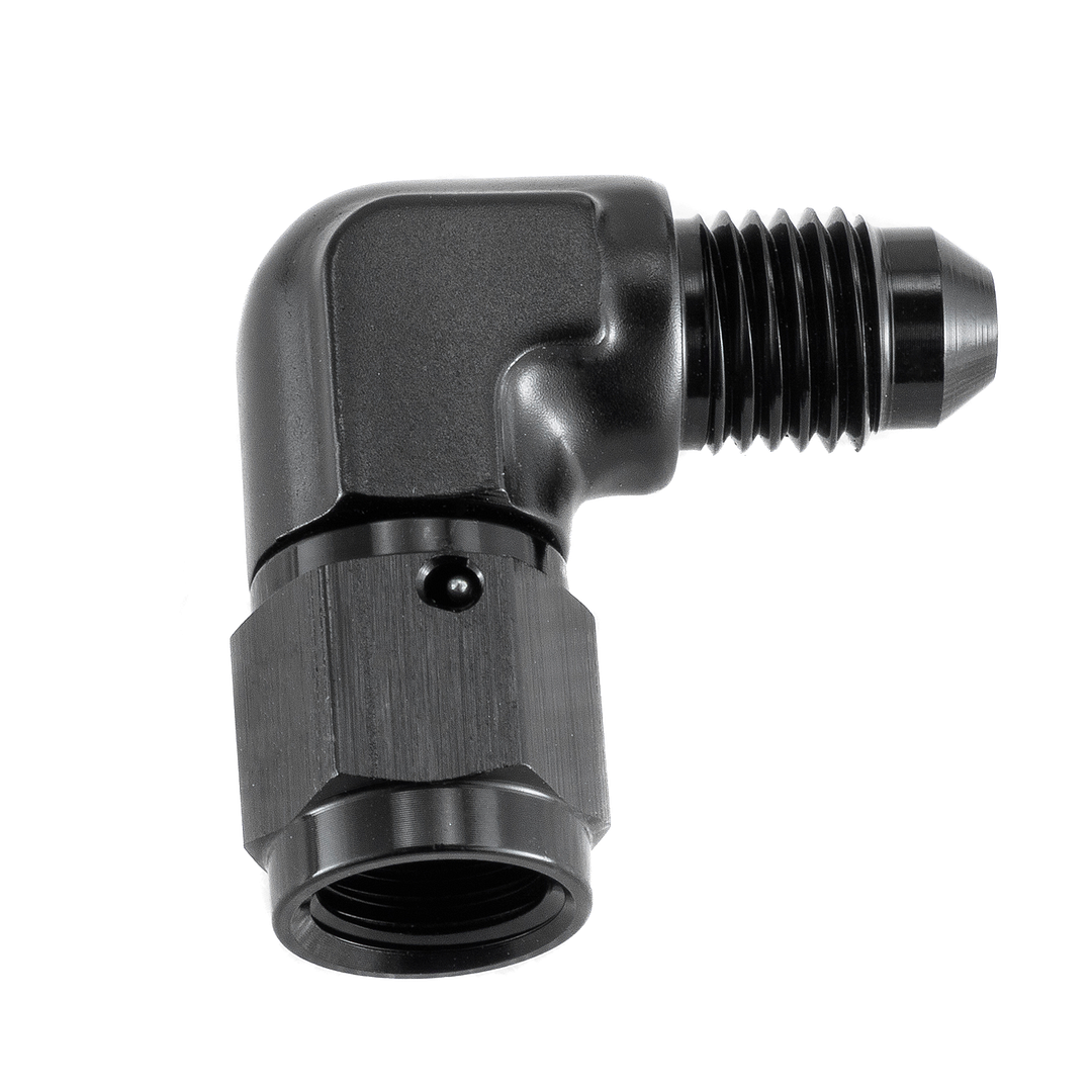 Alloyworks 1x 4AN Female to 4AN Male Flare 90 Degree Elbow Swivel Fitting Adapter Coupler