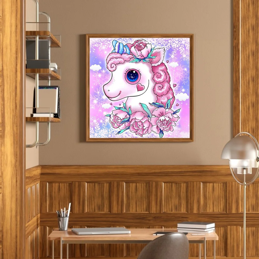 Full Round Diamond Painting 30*30cm - Unicorn