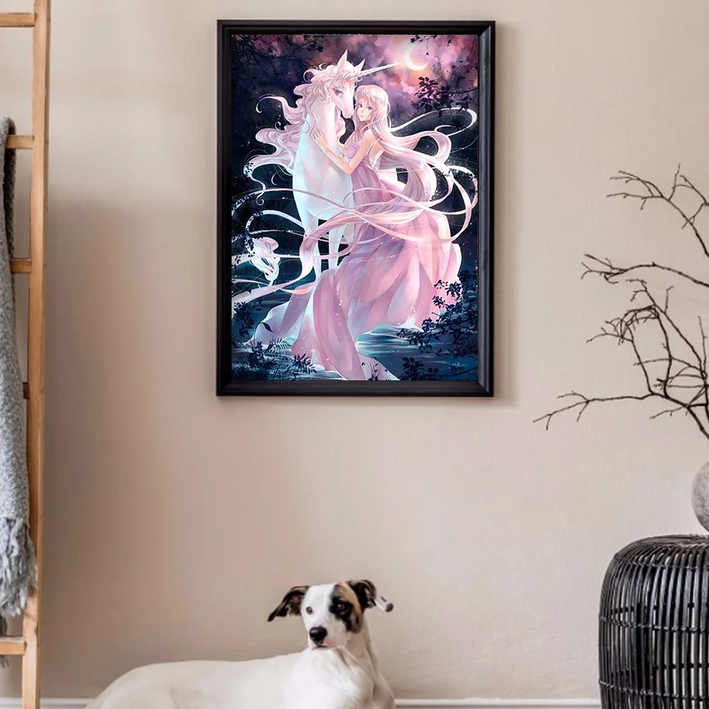 Diamond Painting - Full Round Drill - Cartoon Horse Angel(30*40cm)