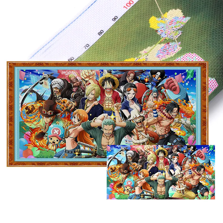 【Huacan Brand】One Piece (80*40cm) 14CT Stamped Cross Stitch gbfke